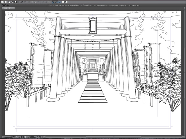 漫画背景用3D素材 「稲荷神社」(CLIP STUDIO用 3Dオブジェクト)