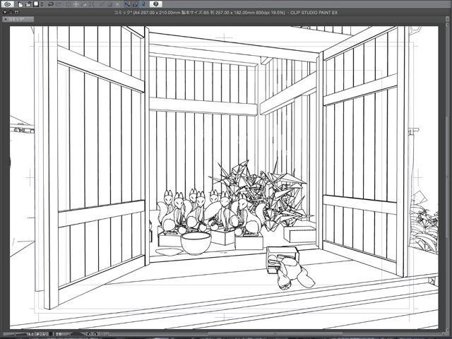 漫画背景用3D素材 「稲荷神社」(CLIP STUDIO用 3Dオブジェクト)