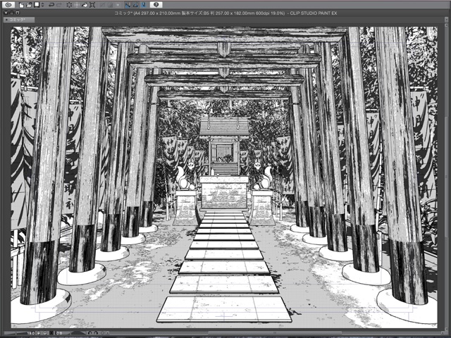 漫画背景用3D素材 「稲荷神社」(CLIP STUDIO用 3Dオブジェクト)
