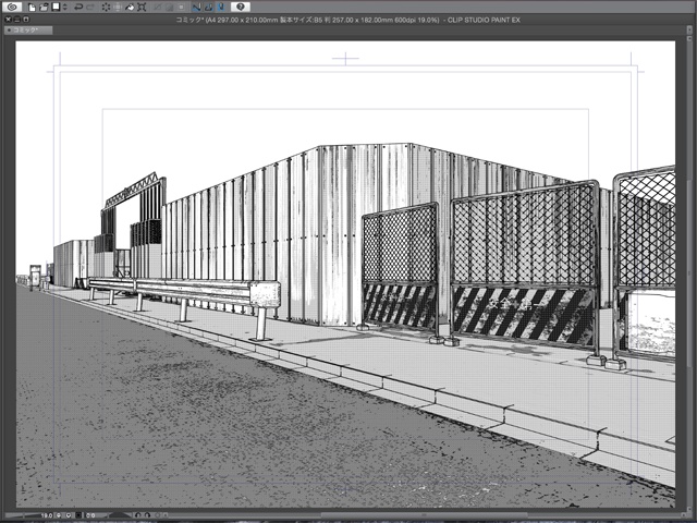 漫画背景用3D素材_「建設現場の囲い」(CLIP STUDIO用 3Dオブジェクト)
