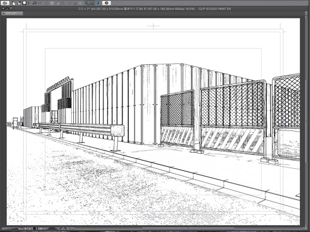 漫画背景用3D素材_「建設現場の囲い」(CLIP STUDIO用 3Dオブジェクト)