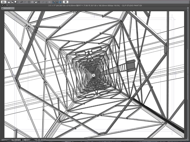 漫画背景用3D素材_「高圧線鉄塔」(CLIP STUDIO用 3Dオブジェクト)