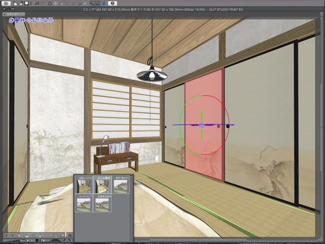 漫画背景用3D素材 「古民家」(CLIP STUDIO用 3Dオブジェクト)