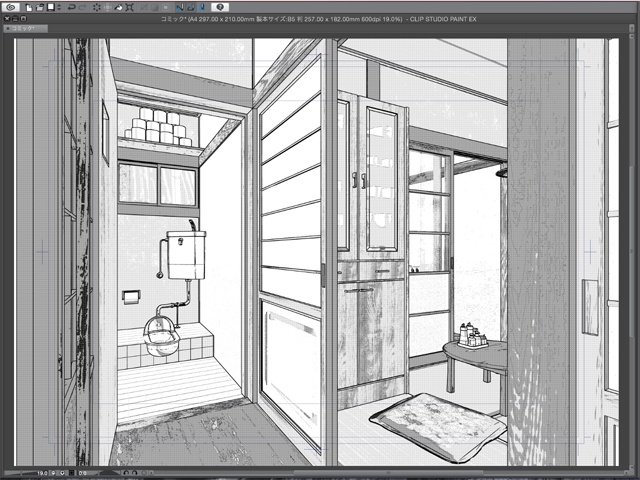 漫画背景用3D素材 「古民家」(CLIP STUDIO用 3Dオブジェクト)