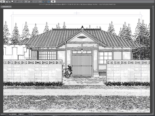 漫画背景用3D素材 「古民家」(CLIP STUDIO用 3Dオブジェクト)