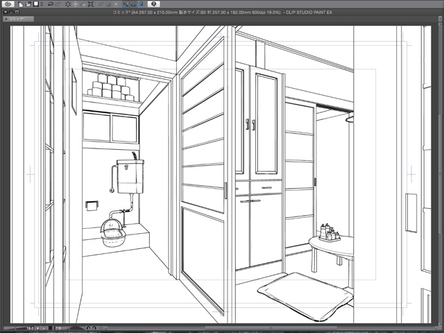漫画背景用3D素材 「古民家」(CLIP STUDIO用 3Dオブジェクト)