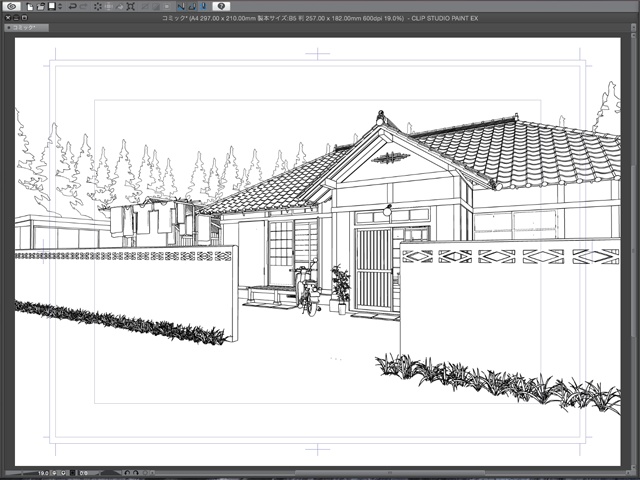 漫画背景用3D素材 「古民家」(CLIP STUDIO用 3Dオブジェクト)
