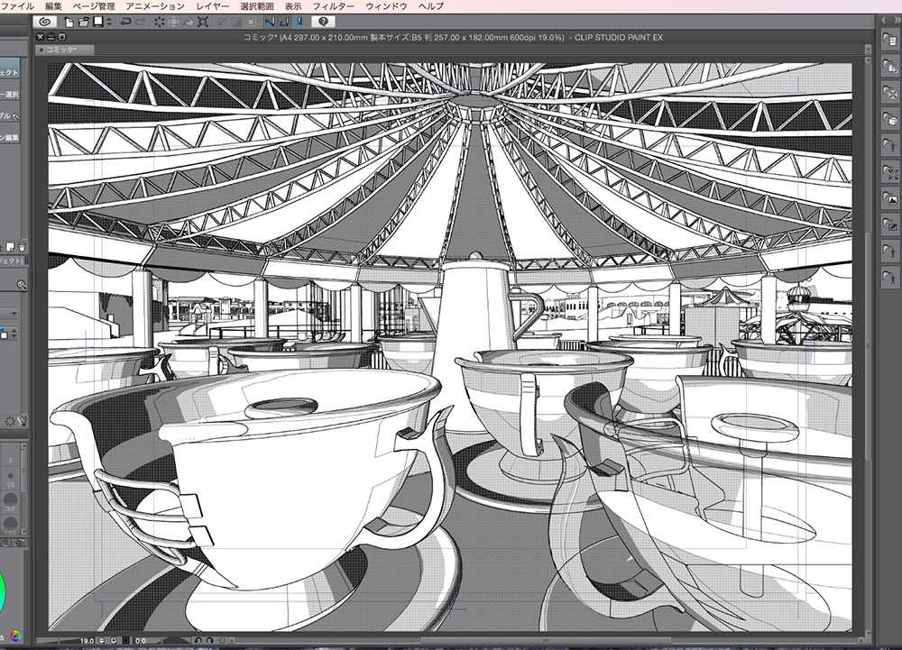 漫画背景用3D素材_「レジャーランド」(CLIP STUDIO用 3Dオブジェクト.cs3o)