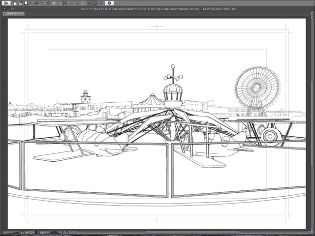 漫画背景用3D素材_「レジャーランド」(CLIP STUDIO用 3Dオブジェクト.cs3o)
