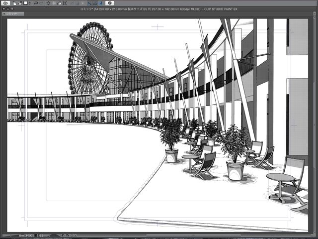 漫画背景用3D素材_「レジャーランド」(CLIP STUDIO用 3Dオブジェクト.cs3o)