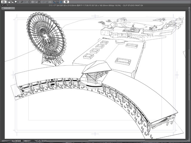 漫画背景用3D素材_「レジャーランド」(CLIP STUDIO用 3Dオブジェクト.cs3o)