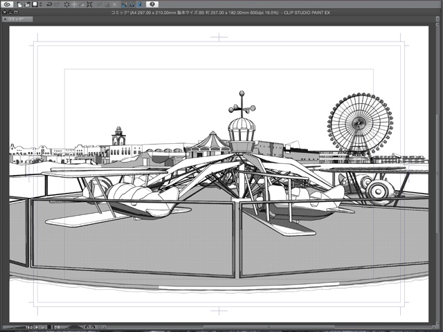漫画背景用3D素材_「レジャーランド」(CLIP STUDIO用 3Dオブジェクト.cs3o)