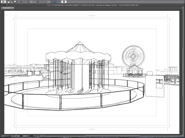 漫画背景用3D素材_「レジャーランド」(CLIP STUDIO用 3Dオブジェクト.cs3o)