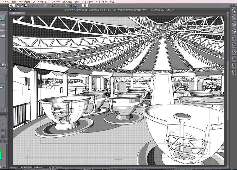 漫画背景用3D素材_「レジャーランド」(CLIP STUDIO用 3Dオブジェクト.cs3o)