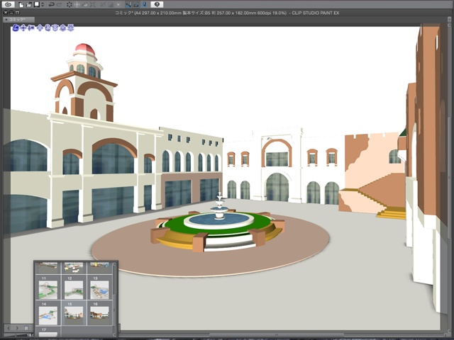漫画背景用3D素材_「レジャーランド」(CLIP STUDIO用 3Dオブジェクト.cs3o)