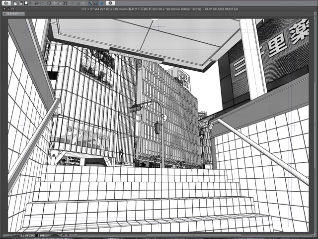 漫画背景用3D素材_「渋谷駅前」(CLIP STUDIO用 3Dオブジェクト)