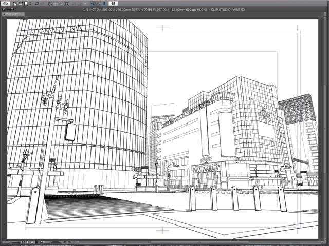 漫画背景用3D素材_「渋谷駅前」(CLIP STUDIO用 3Dオブジェクト)