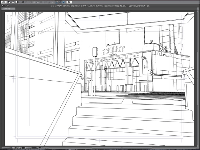 漫画背景用3D素材_「渋谷駅前」(CLIP STUDIO用 3Dオブジェクト)