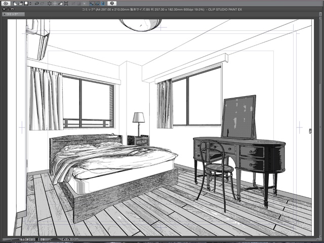 漫画背景用3D素材_「2LDKマンション」(CLIP STUDIO用 3Dオブジェクト)