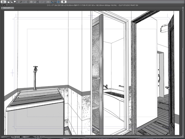漫画背景用3D素材_「2LDKマンション」(CLIP STUDIO用 3Dオブジェクト)