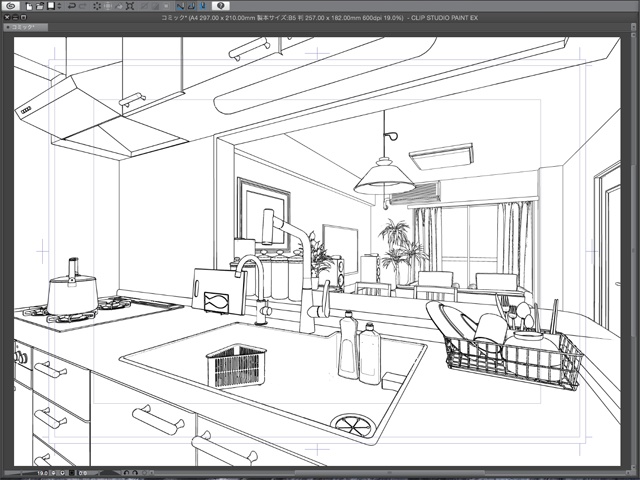漫画背景用3D素材_「2LDKマンション」(CLIP STUDIO用 3Dオブジェクト)