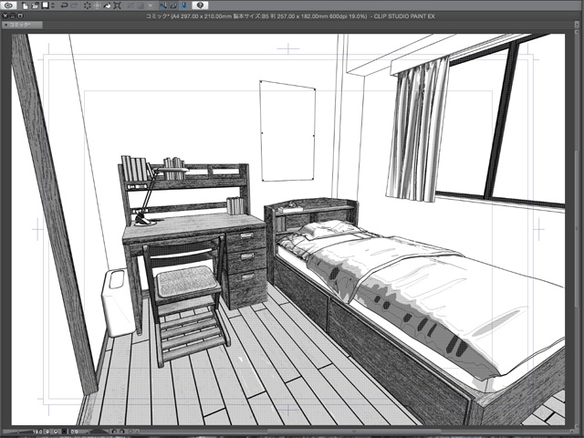 漫画背景用3D素材_「2LDKマンション」(CLIP STUDIO用 3Dオブジェクト)