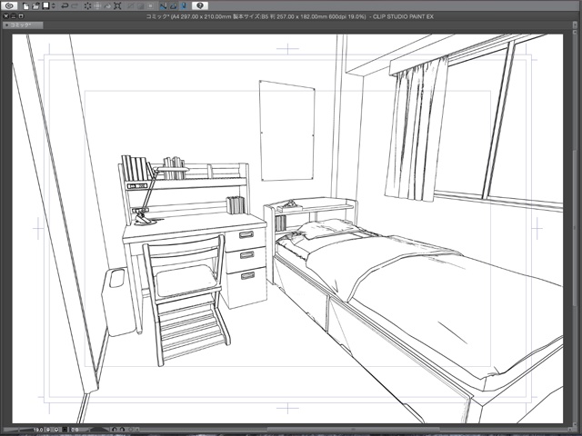 漫画背景用3D素材_「2LDKマンション」(CLIP STUDIO用 3Dオブジェクト)