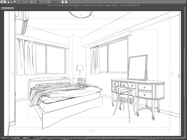 漫画背景用3D素材_「2LDKマンション」(CLIP STUDIO用 3Dオブジェクト)
