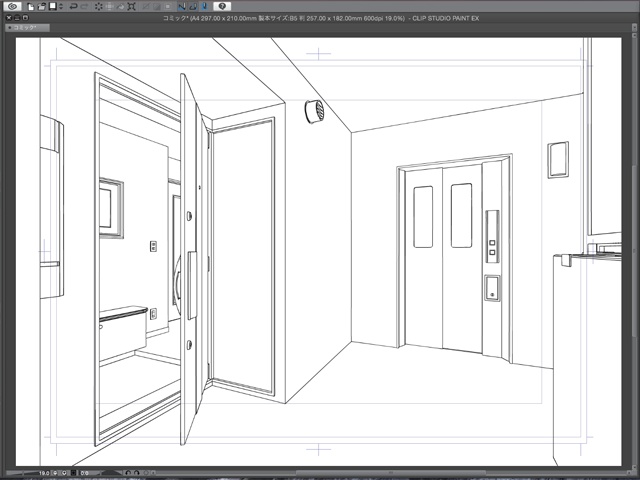 漫画背景用3D素材_「2LDKマンション」(CLIP STUDIO用 3Dオブジェクト)