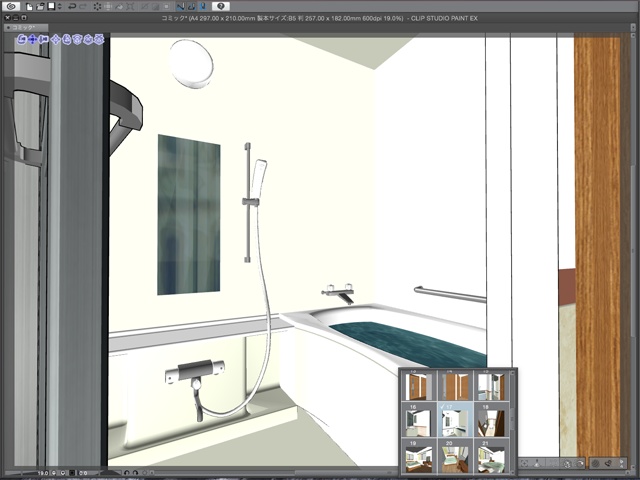 漫画背景用3D素材_「2LDKマンション」(CLIP STUDIO用 3Dオブジェクト)