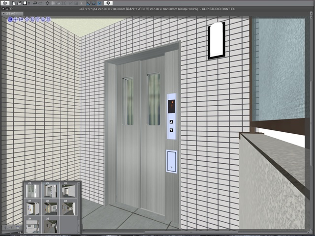 漫画背景用3D素材_「2LDKマンション」(CLIP STUDIO用 3Dオブジェクト)