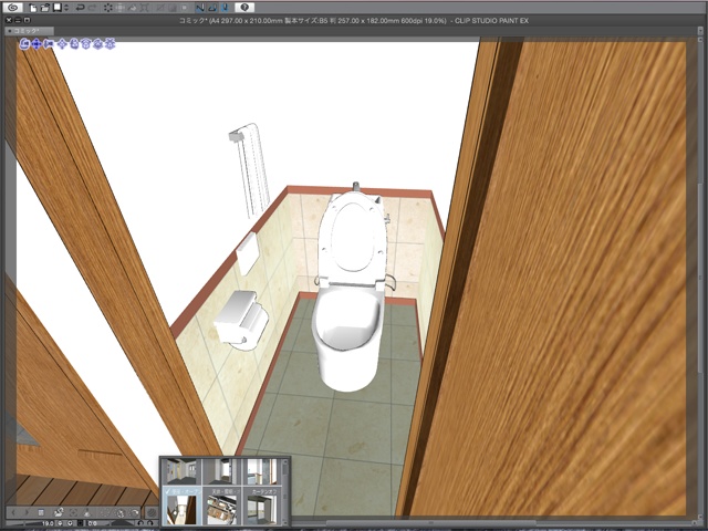 漫画背景用3D素材_「2LDKマンション」(CLIP STUDIO用 3Dオブジェクト)