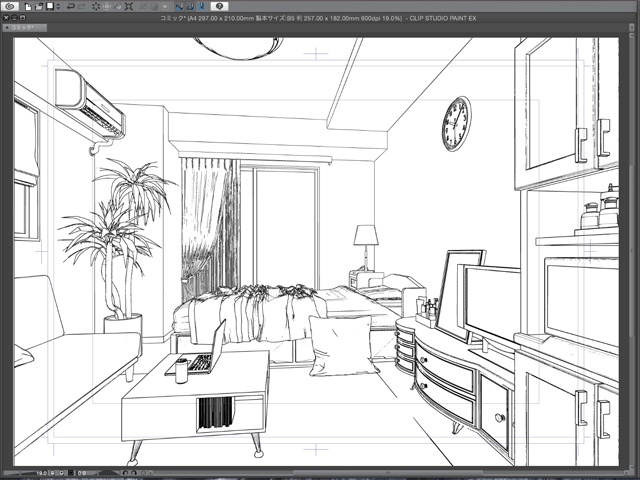 漫画背景用3D素材_「ワンルームマンション」(CLIP STUDIO用 3Dオブジェクト)