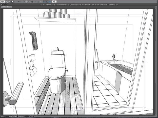 漫画背景用3D素材_「ワンルームマンション」(CLIP STUDIO用 3Dオブジェクト)