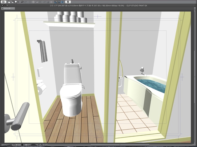 漫画背景用3D素材_「ワンルームマンション」(CLIP STUDIO用 3Dオブジェクト)
