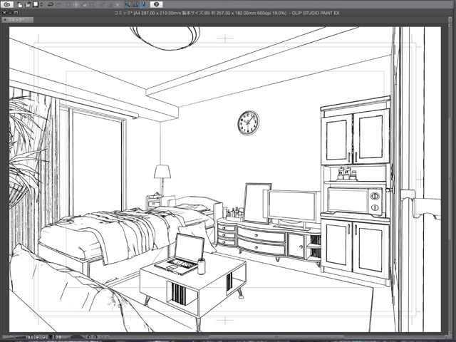 漫画背景用3D素材_「ワンルームマンション」(CLIP STUDIO用 3Dオブジェクト)