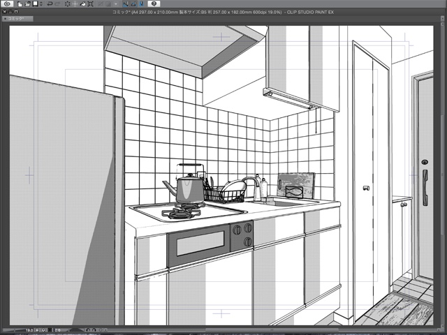 漫画背景用3D素材_「ワンルームマンション」(CLIP STUDIO用 3Dオブジェクト)