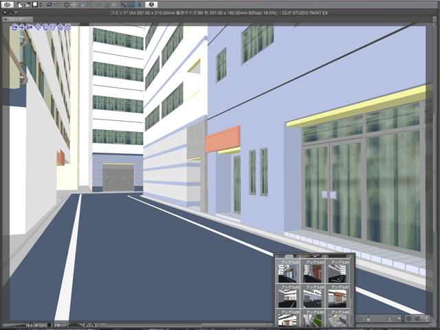 漫画背景用3D素材_「地下鉄入り口ビル」(CLIP STUDIO用 3Dオブジェクト)