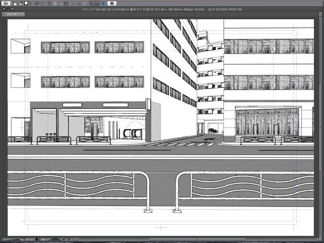 漫画背景用3D素材_「地下鉄入り口ビル」(CLIP STUDIO用 3Dオブジェクト)