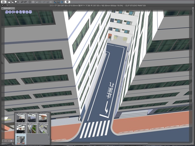 漫画背景用3D素材_「地下鉄入り口ビル」(CLIP STUDIO用 3Dオブジェクト)
