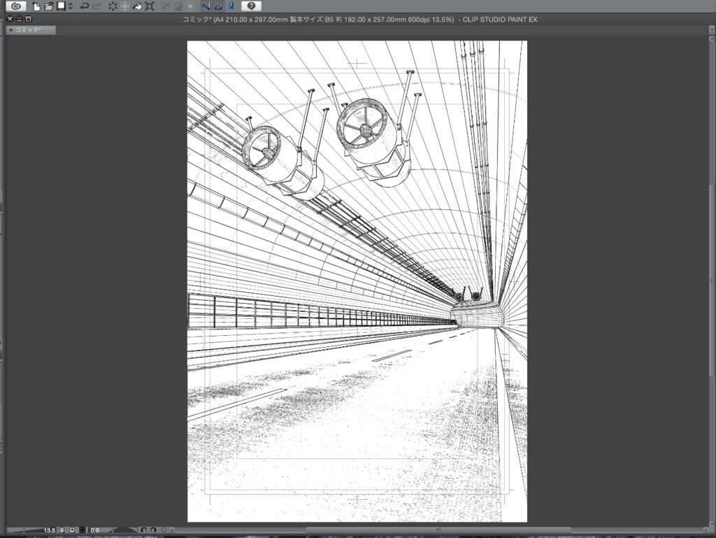 漫画背景用3D素材_「トンネル」(CLIP STUDIO用 3Dオブジェクト)