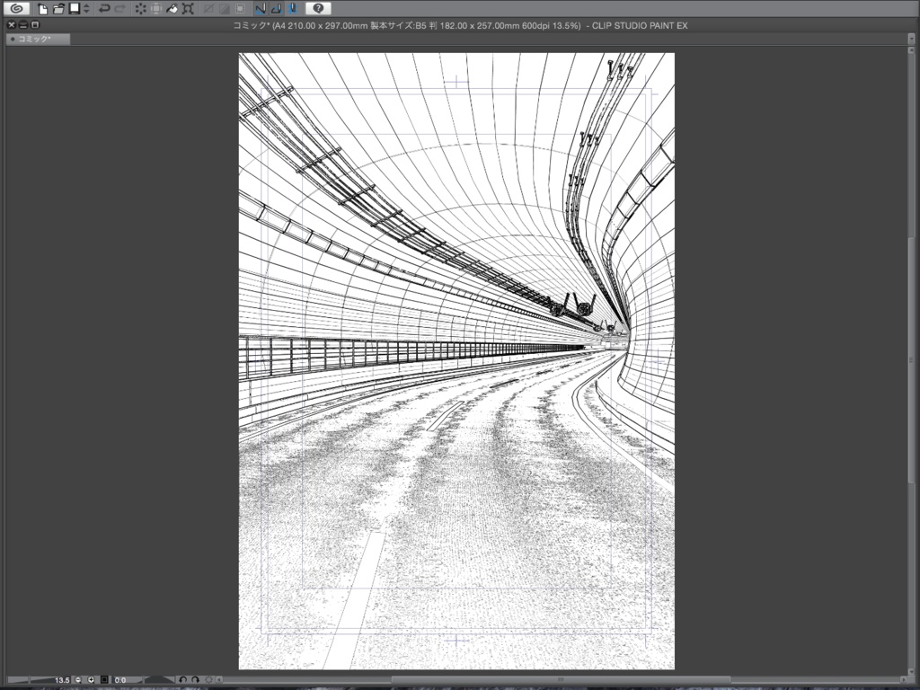 漫画背景用3D素材_「トンネル」(CLIP STUDIO用 3Dオブジェクト)