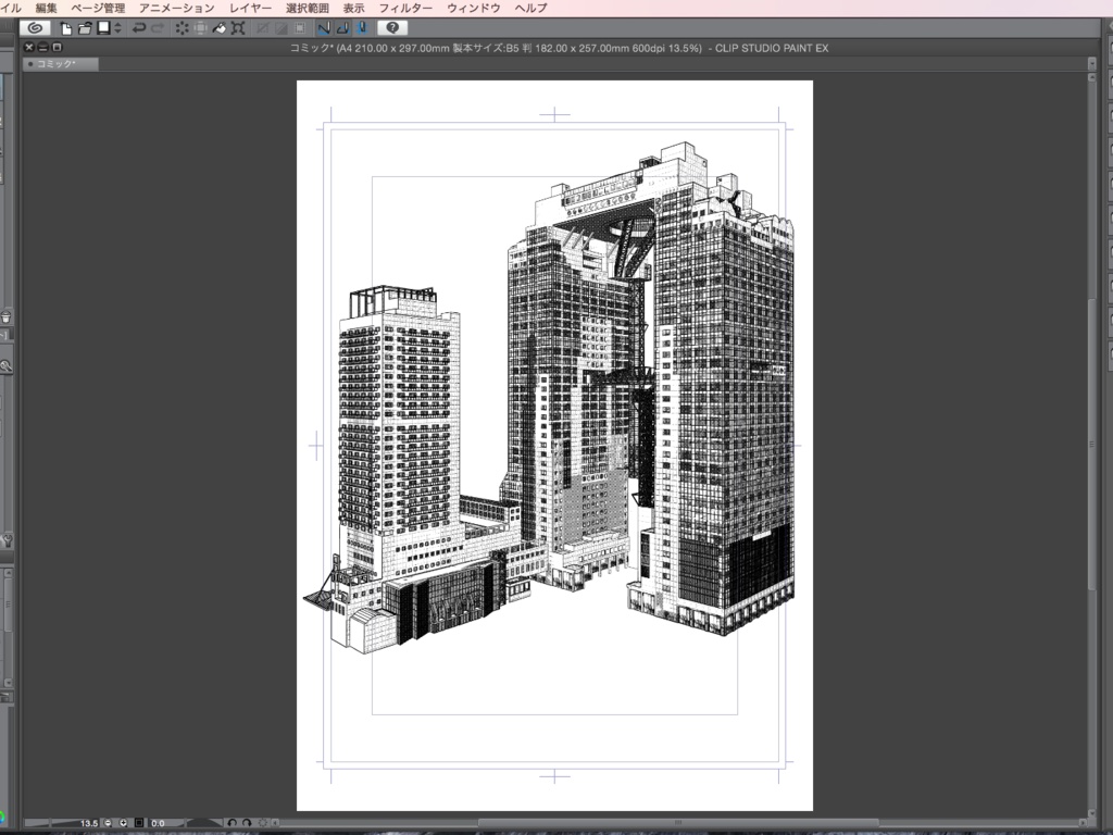 漫画背景用3D素材_「梅田スカイビル」(CLIP STUDIO PAINT用 3Dオブジェクト.cs3o)