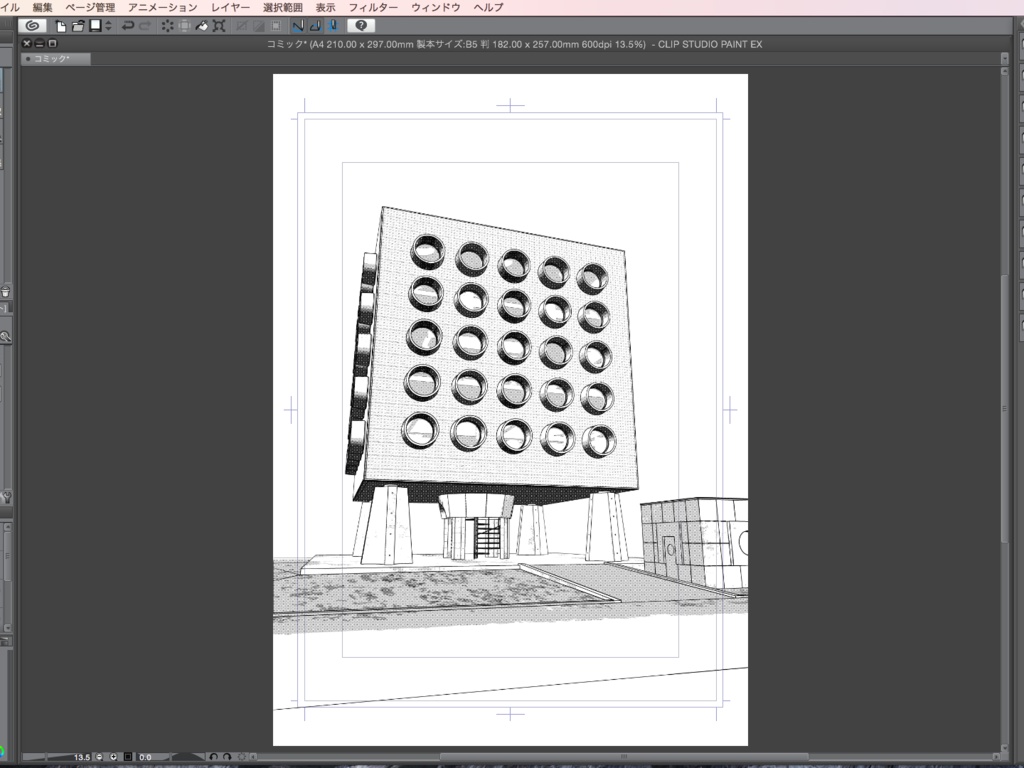 漫画背景用3D素材_「今は無き建築」(CLIP STUDIO PAINT用 3Dオブジェクト.cs3o)