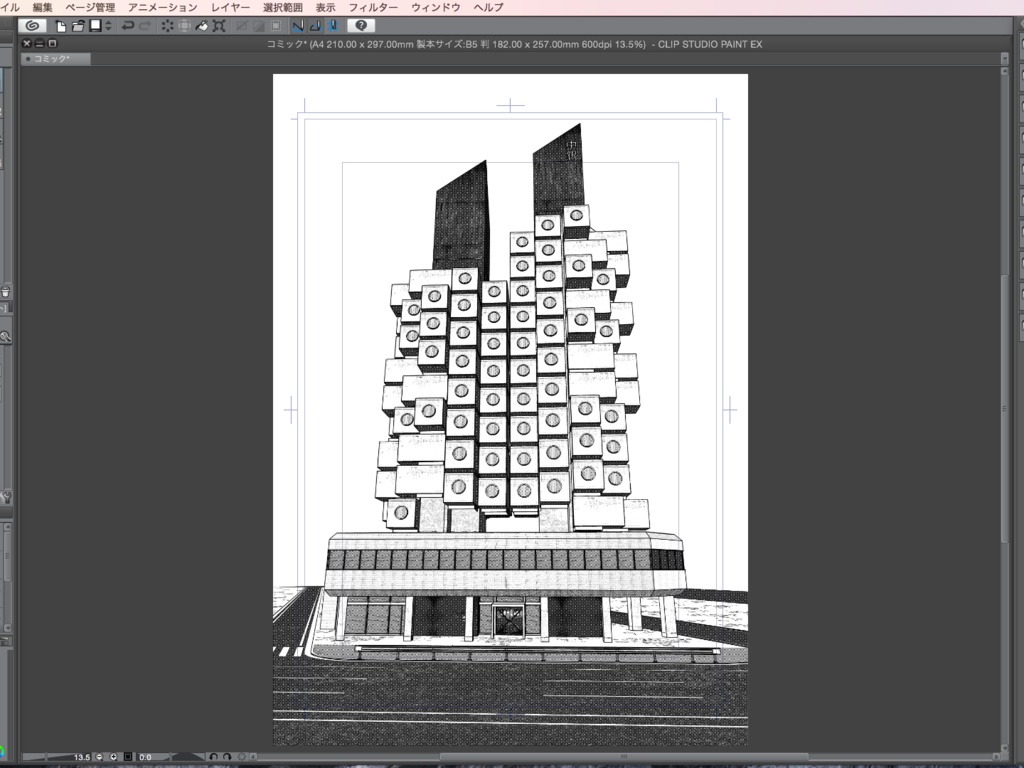 漫画背景用3D素材_「今は無き建築」(CLIP STUDIO PAINT用 3Dオブジェクト.cs3o)