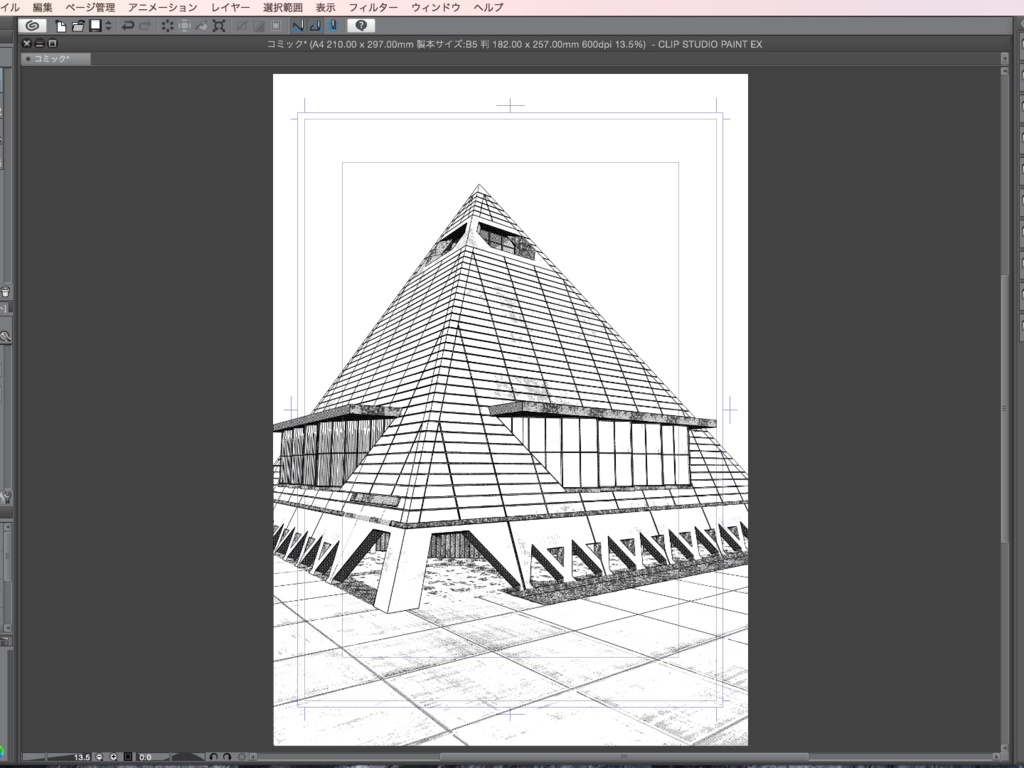 漫画背景用3D素材_「今は無き建築」(CLIP STUDIO PAINT用 3Dオブジェクト.cs3o)