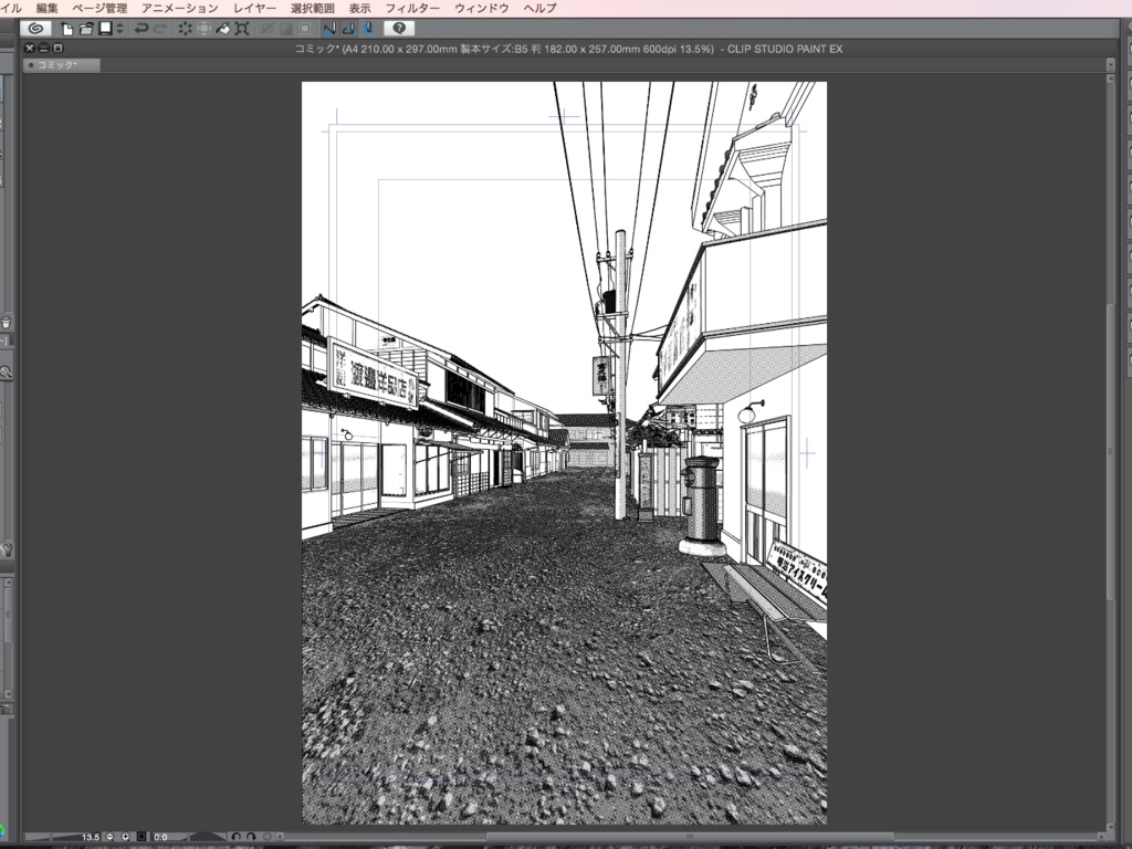 漫画背景用3D素材_「昭和初期風の街並み」(CLIP STUDIO PAINT用 3Dオブジェクト.cs3o)
