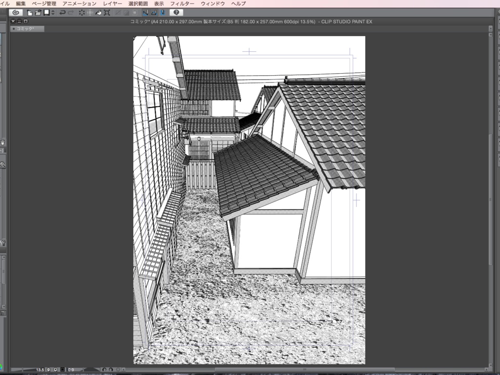 漫画背景用3D素材_「昭和初期風の街並み」(CLIP STUDIO PAINT用 3Dオブジェクト.cs3o)