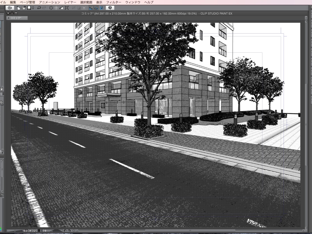 漫画背景用3D素材「高層マンション」(CLIP STUDIO用 3Dオブジェクト.cs3o)