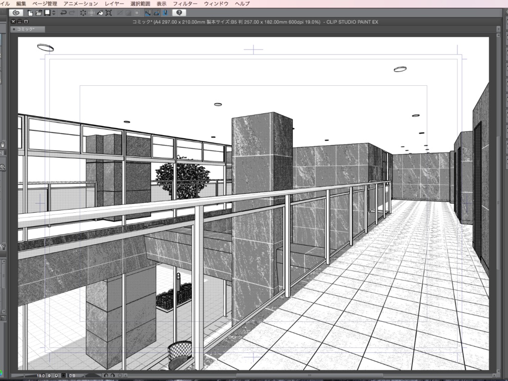 漫画背景用3D素材「高層マンション」(CLIP STUDIO用 3Dオブジェクト.cs3o)